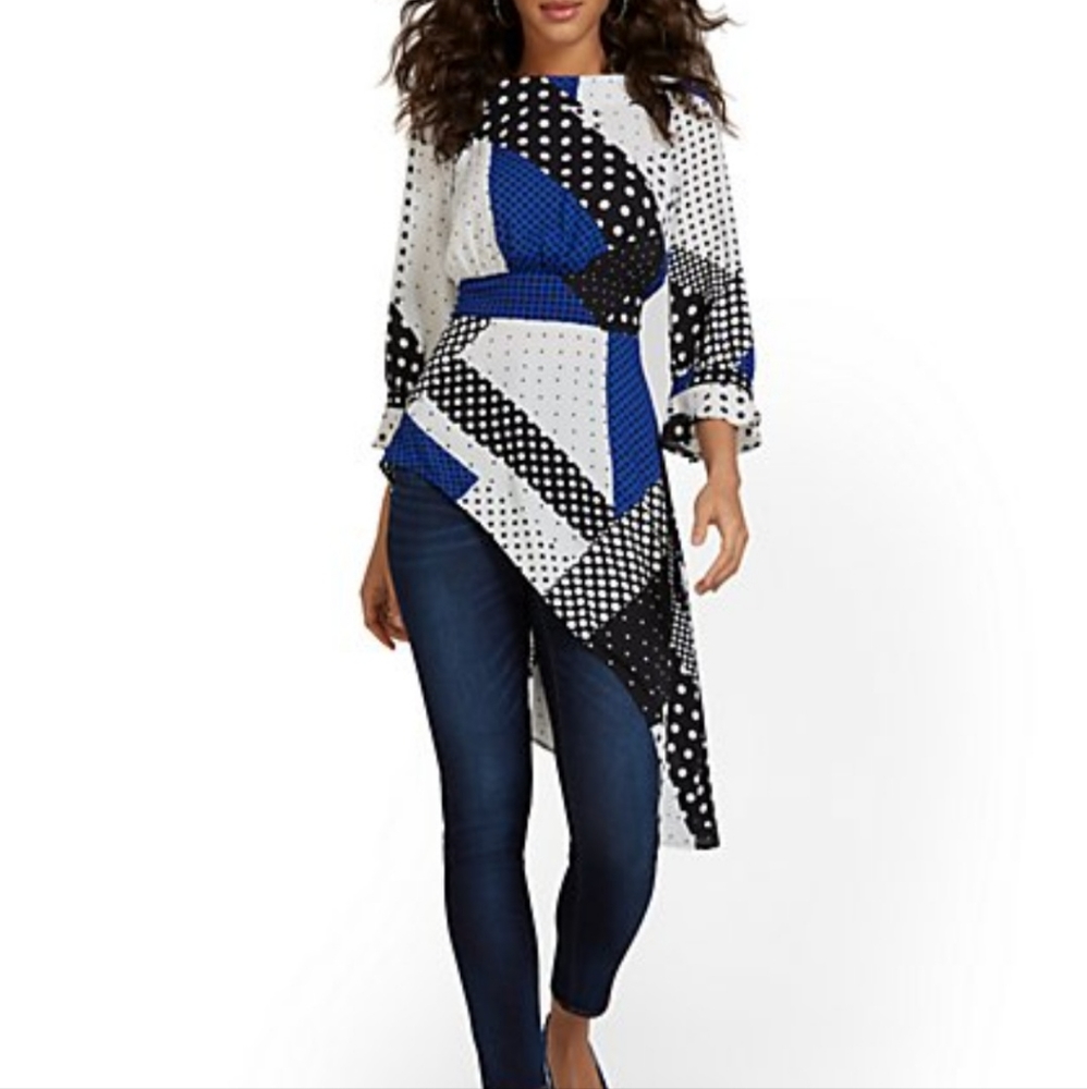 NWT! Asymmetrical Long Blouse.